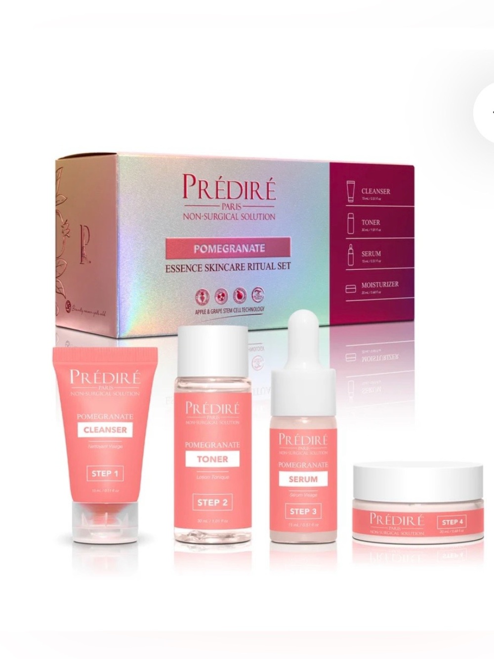 PRÉDIRÉ PARIS Pomegranate Essence Skincare Ritual Set Travel Size NIB